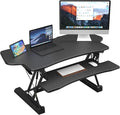 Mount-It! Standing Desk Converter, Height Adjustable from 6"–19.25", Extra by Mount-It