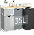 Yecaye Laundry Sorter 3 Section, Laundry Hamper by Yecaye
