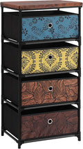 HAITRAL 4 Drawers Clothes Storage Organizer, Small Fabric Storage Chest by HAITRAL
