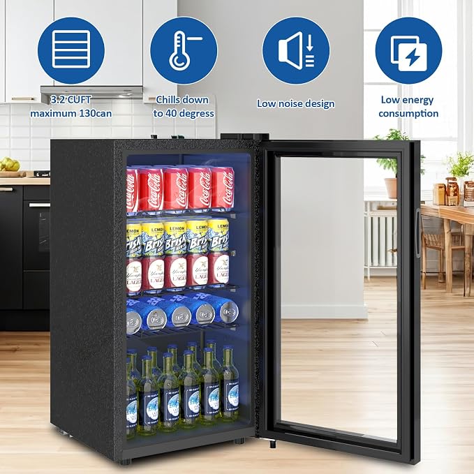 Beverage Refrigerator, 3.2 Cu.ft Mini Fridge - Image 3