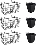 Pegboard Basket Organizers, Peg Board Large Baskets Hooks Bins Cups Tool by GCORE