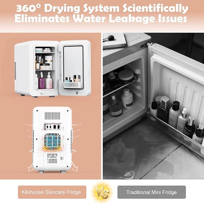 13L/22L Mini Fridge for Bedroom, Non-condensing Small Skincare Fridge, 110V/12V - Image 3