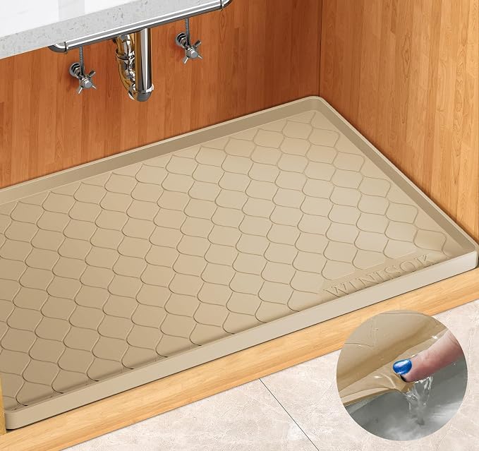 Silicone Under Sink Mat 22" x 22", kitchen Essentials and Gadgets, Shelf liner by Winisok