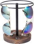 Sunglasses Organizer Wood Glasses Holder Stand, Metal Sunglass Storage Display by BDBDYEAY