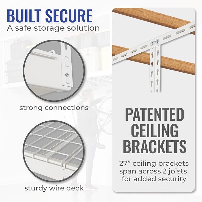 SafeRacks 4x8 Overhead Garage Storage Rack Heavy Duty - Image 6