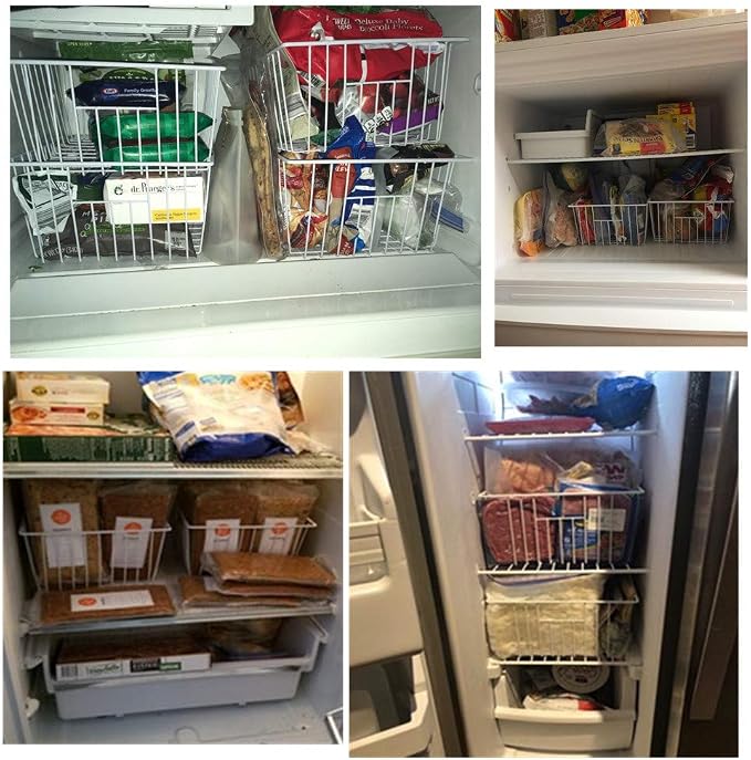 Freezer Wire Baskets, Kitchen Storage Organizer Bins - Image 3