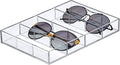 Amazing Abby - Soleil - Acrylic 4-Compartment Sunglass Organizer, Plastic by AmazingAbby