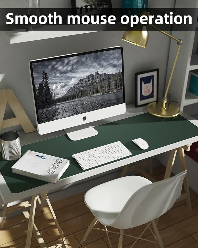 Desk mat Large, Leather Desk Pad Protector, Office Desk Mat, Mouse Pad - Image 4