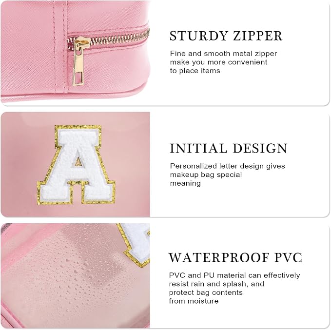 YOOLIFE Initial Make Up Bag Travel Toiletry Bag - Image 6