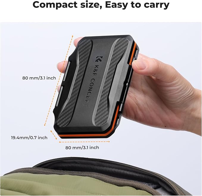 K&F Concept 24 Slots Memory Card Case, Water-Resistant Shockproof Memory Card - Image 6