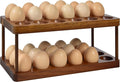 Wooden Double Layer Egg Holder by Sishynio