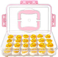 Deviled Egg Containers with Lid and Handle, Durable Clear Plastic Deviled Egg by MesRosa