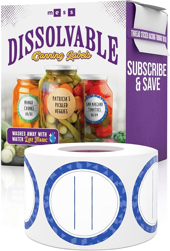 MESS Dissolvable Canning Labels by MESS