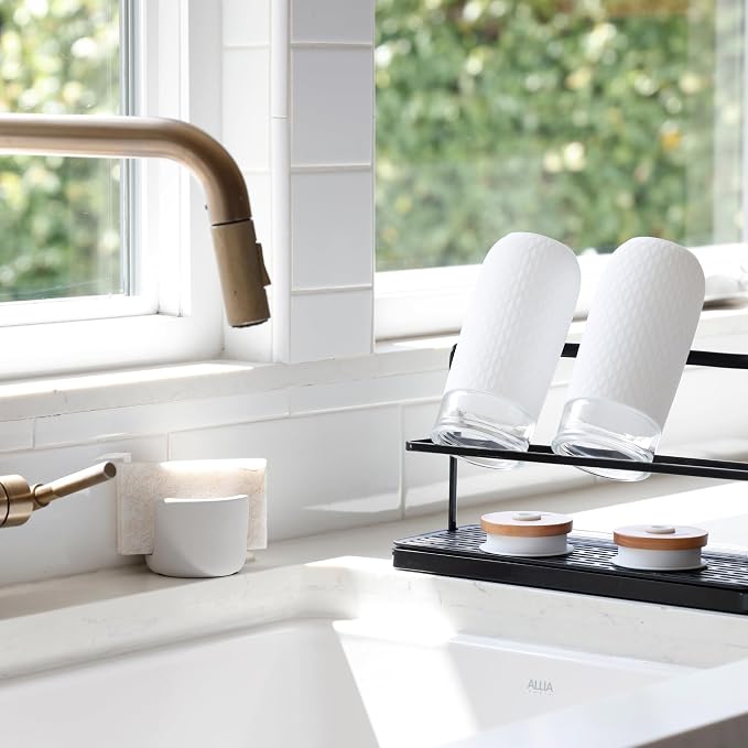 Selegna Diatomite Stone Kitchen Sink Organizer and Drying Caddy - Image 5