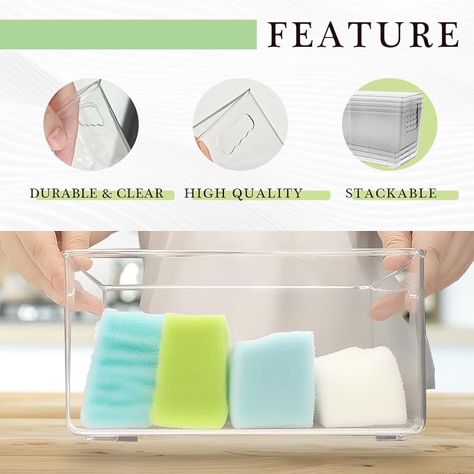 6 Pack Clear Plastic Storage Bins - Image 3