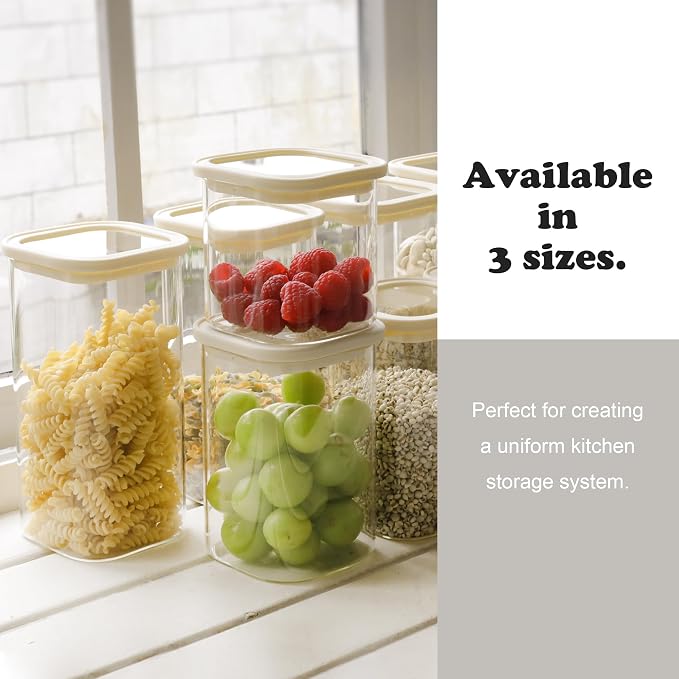 12pcs Square Glass Pantry Storage Containers - Image 3