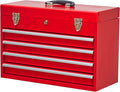 Metal Tool Box with 4 Drawers Portable Steel Tool Chest with Metal Cylinder by Flieghund