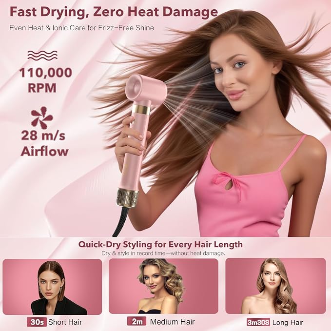 Dual Voltage StyleVibe 8-in-1 Air Styler, Hair Dryer & Blow Dryer Brush - Image 5