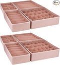 8 Pack Dresser Drawer Organizer Clothes Underwear Sock Storage Pink Foldable by Bazasa