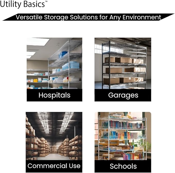 NSF Commercial 5-Tier Wire Shelving - Image 8
