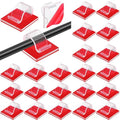60 Pieces Mini Cable Clips Self Adhesive Light Clips Light Hooks Wire Cable by Namalu