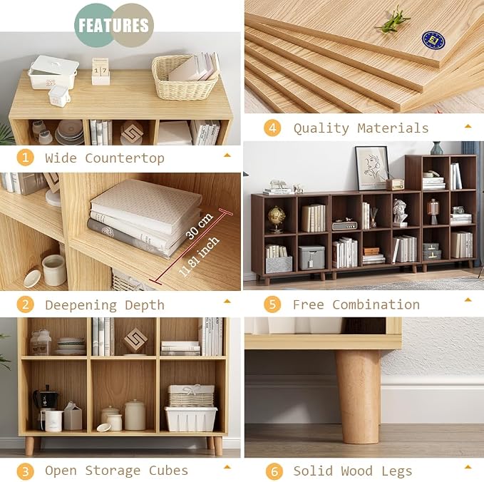 IOTXY Freestanding Open Cubes Bookcase - Image 3