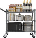 YNN Utility Rolling Cart, 990Lbs 3 Tier Heavy Duty Metal Cart by YNN