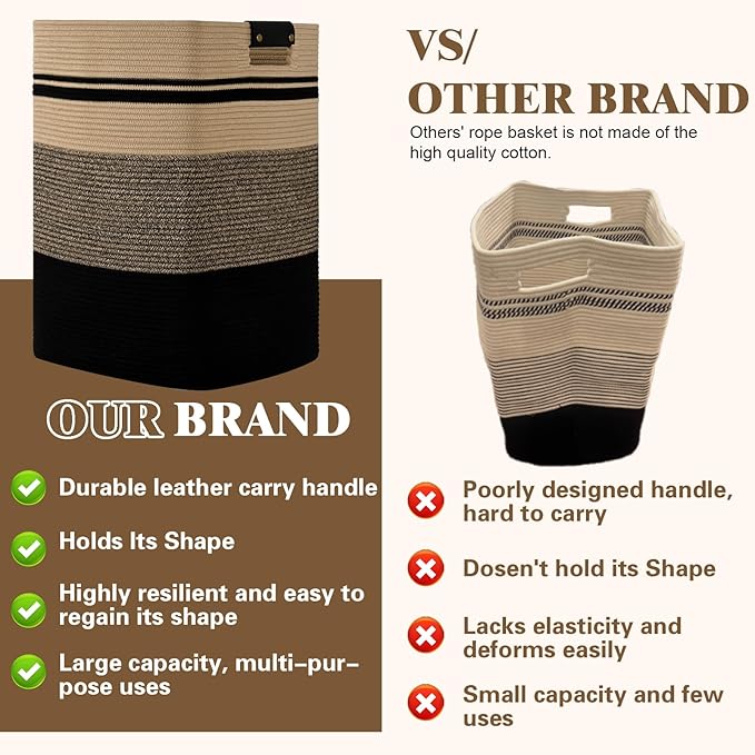 Laundry Hamper, 75L Tall Laundry Basket - Image 4