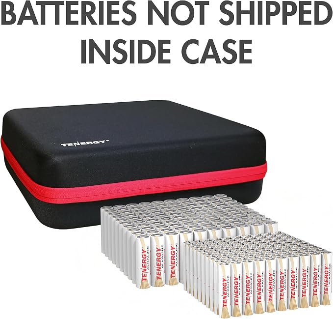 Tenergy Alkaline Batteries & Storage Case, 100xAAs 100xAAA Batteries and - Image 4