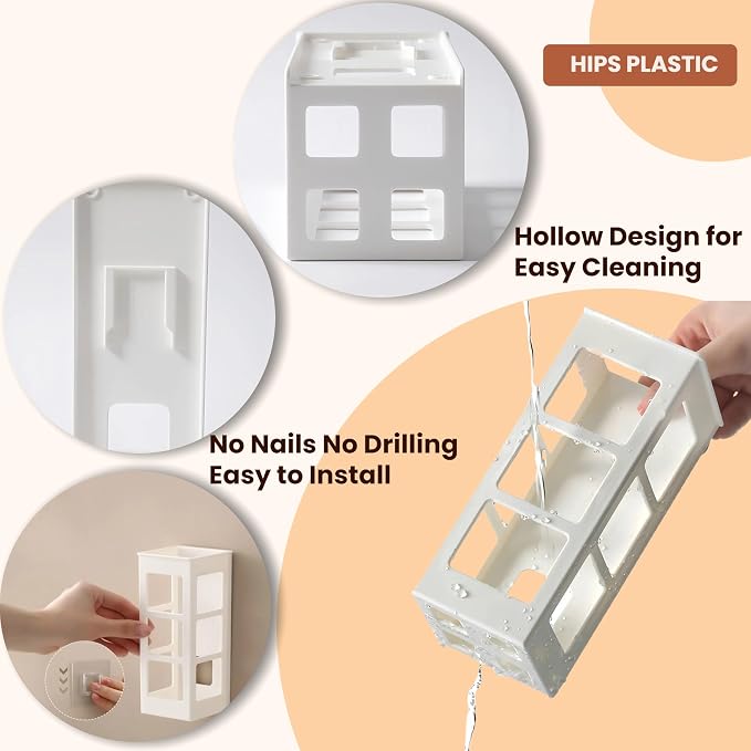 2 Set Hair Tool Organizer Wall Mount, Hanging Bathroom Hair Tool Organizer - Image 4