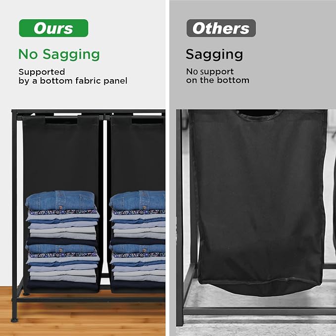 Laundry Sorter 3 Section, 180L Laundry Hamper Basket - Image 6