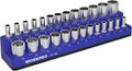 WORKPRO Magnetic Socket Organizer, 1/4-Inch Metric Socket Holder, Tool Trays by WORKPRO