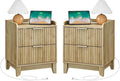Wnutrees Fluted Nightstand by Wnutrees
