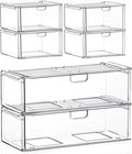 Acrylic Storage Drawers Set of 6, Plastic Organizer Bins by shoeboxesanddeskorganizers