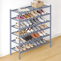 Smiry Bamboo Shoe Rack for Closet, 6 Tier Long Wooden Stackable Shoe Organizer by Smiry
