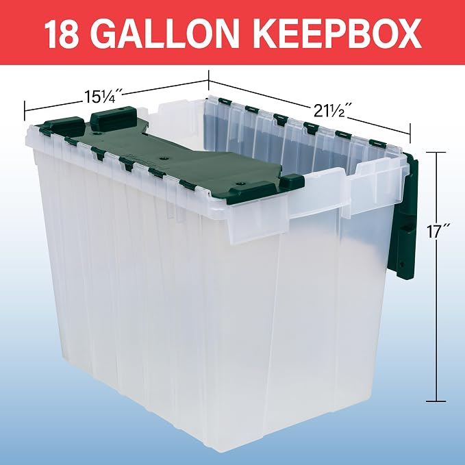 Akro-Mils KeepBox 18 Gallon Storage Container, Nesting and Stackable Plastic - Image 2