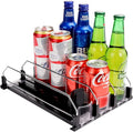 Drink Dispenser for Refrigerator, Self-Pushing Soda Can Organizer for Fridge by BingoHive