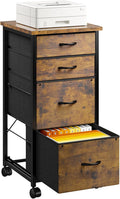 4 Drawers Mobile File Cabinet Vertical Filing Cabinet by Durayloly