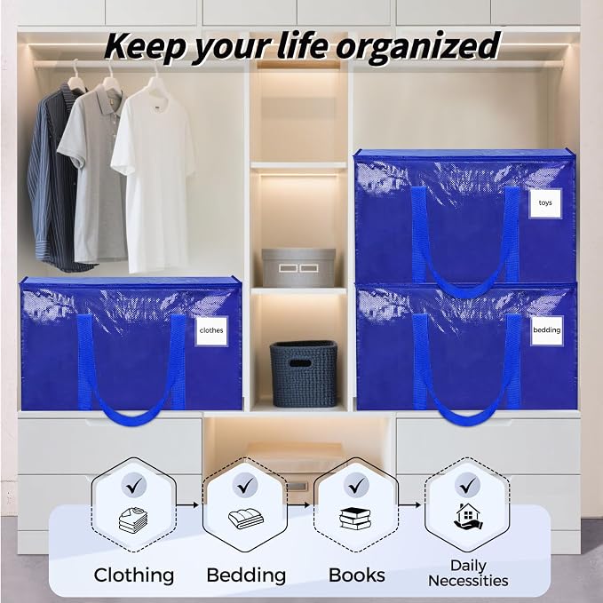 16 Pack Extra Large Heavy Duty Moving Bags, Reinforced Handles & Heavy-Duty - Image 7
