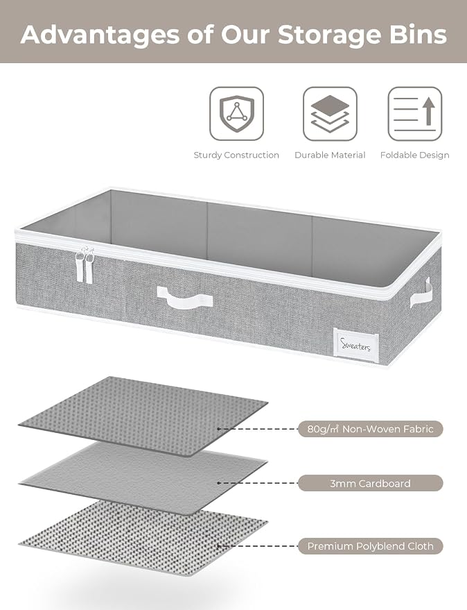 StorageWorks Extra Large Under Bed Storage Containers - Image 6