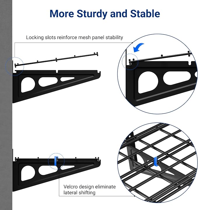 FLEXIMOUNTS 12-inch-by-72-inch Wall Shelf Garage Storage Rack Wall Mounted - Image 4