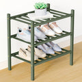 Smiry Bamboo Shoe Rack for Closet, 3 Tier Small Wooden Stackable Shoe Organizer by Smiry