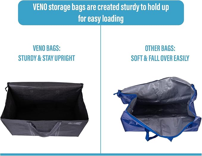 VENO 4 Pack Moving Bags and Large Christmas Storage Bins - Image 4
