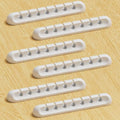 USB Cable Organizer Clips Cord Holder, 6 Packs White Self Adhesive Desk Cord by Apromisith