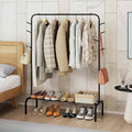 Giantex Clothes Rack for Hanging, 8 Hooks & Storage Shelf, Heavy-duty Metal by Giantex
