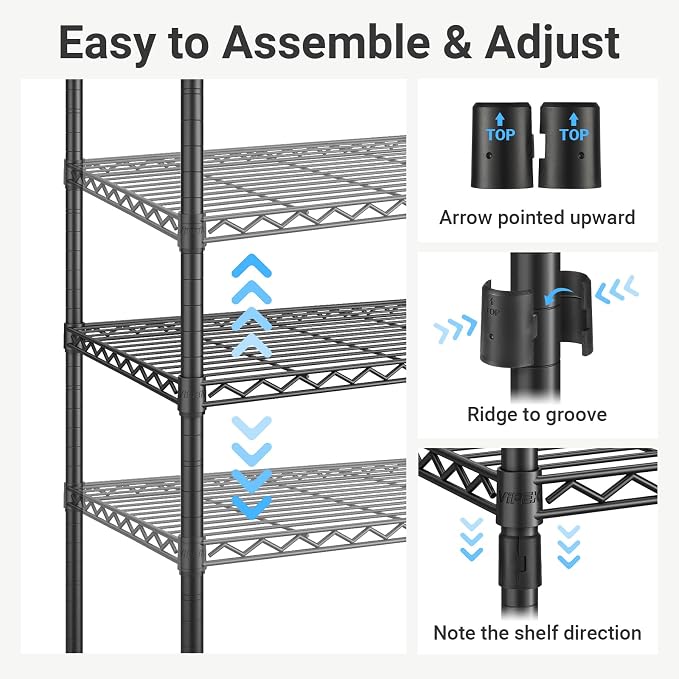VIPEK R2 Medium Heavy Duty Clothes Rack Rolling Clothing Rack Adjustable Metal - Image 7