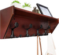 WEBI Wall Shelf with Hooks Underneath, 24” Long Wall Mounted Coat Rack with by WEBI