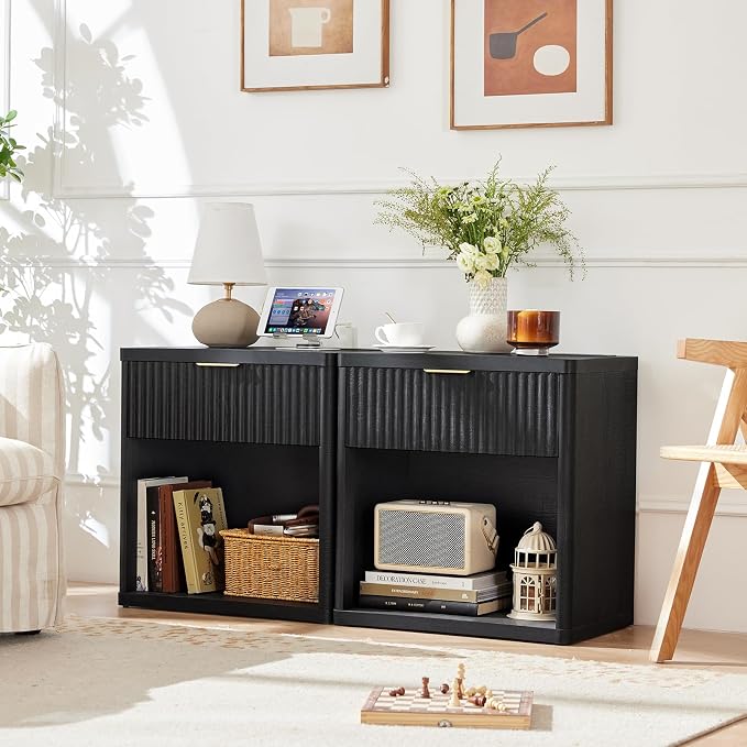 LEYAOYAO Fluted Nightstand - Image 9