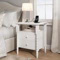 White Nightstand, Vintage Night Stand by Joinice