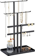 pickpiff Jewelry Stand Organizer, 14.5" Tall Sturdy Metal, 3-Tier Jewelry Holder by pickpiff